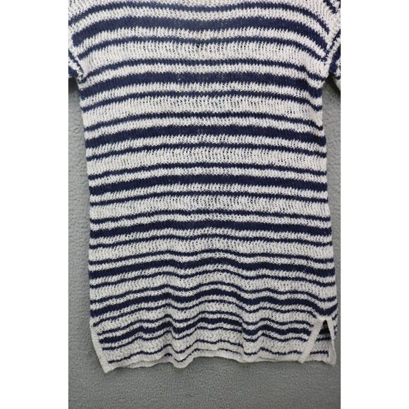 Soft Surroundings Short Sleeve Open Knit Tunic Top-Size Medium-Semi-Sheer - Picture 4 of 9